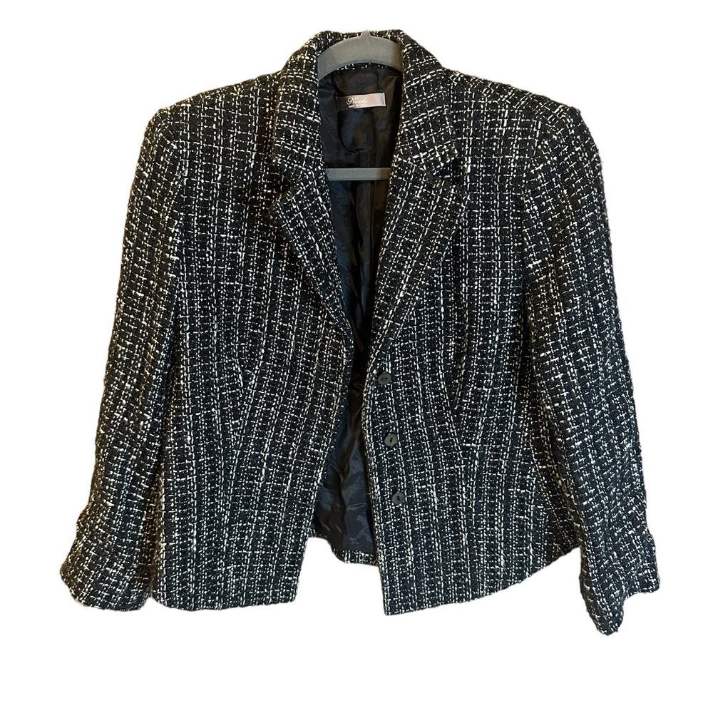 Nicola Italian-made Black and White Jacket Blazer Size 10